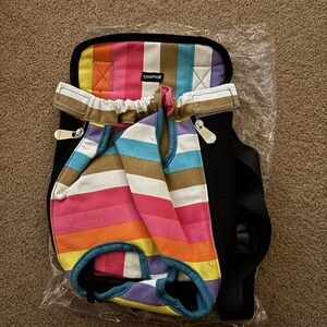Colorful Striped pet carrier/ backpack